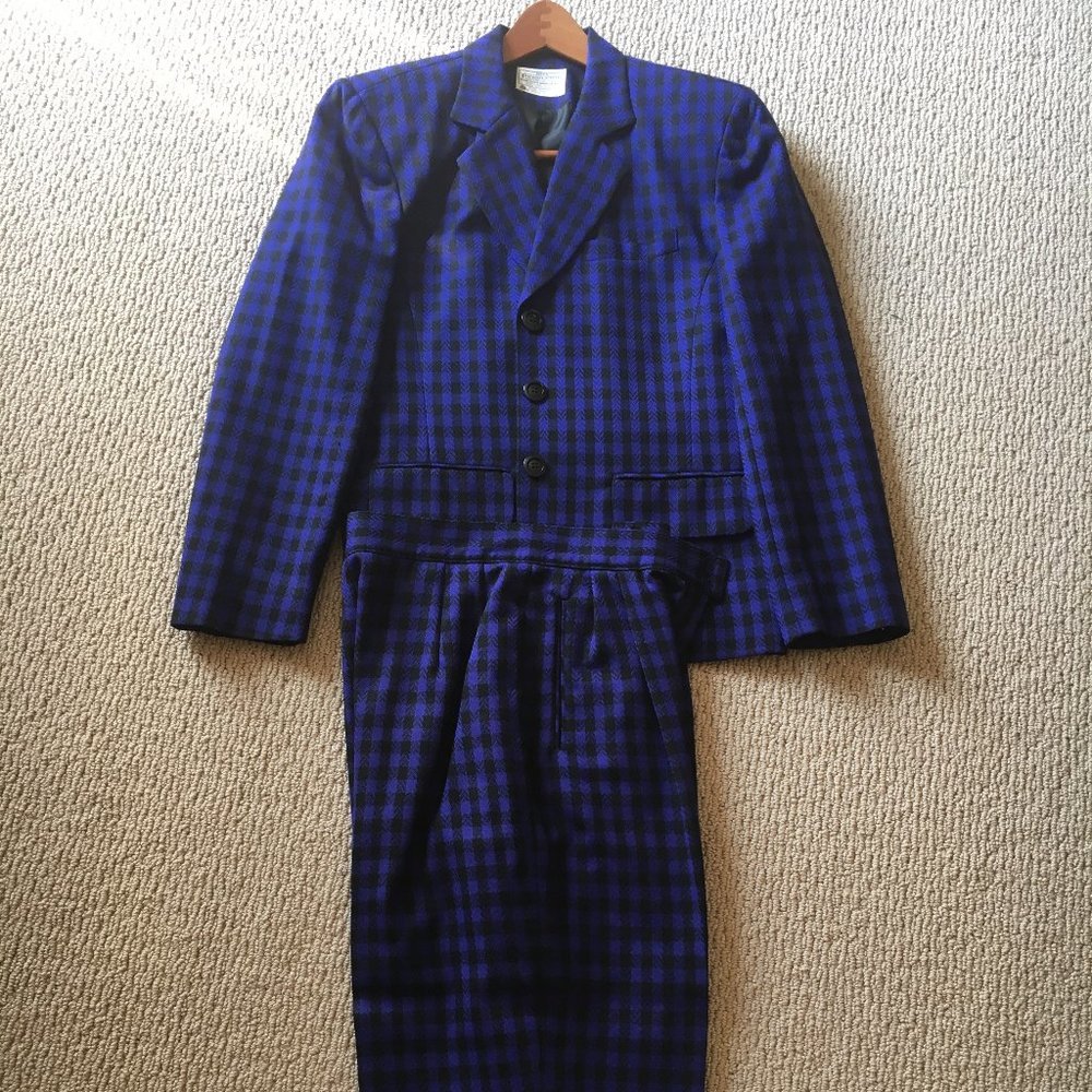 Pendleton Ladies Virgin Wool Pantsuit Size 8 Pants and Jacket